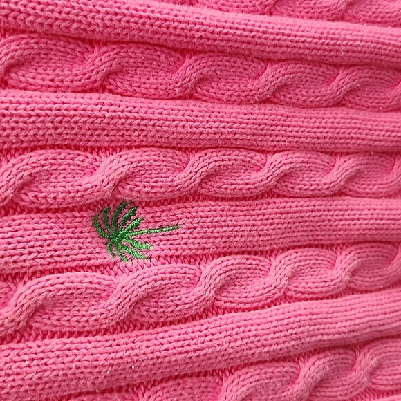 Lilly Pultizer Hot Pink Cable Knit Zip Up Hoodie Small - Picture 2 of 15